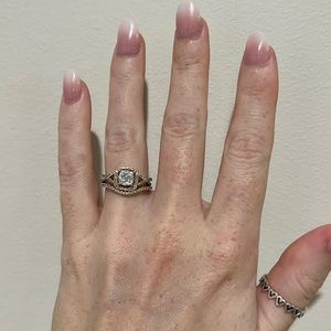 Simply Vera Vera Wang 14K Gold 1/2 Carat Diamond Ring & Wedding Band